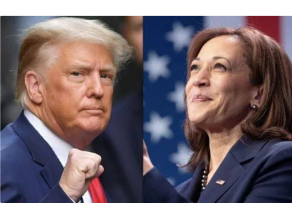 圖左：川普　圖右：賀錦麗　來源：川普、賀錦麗臉書